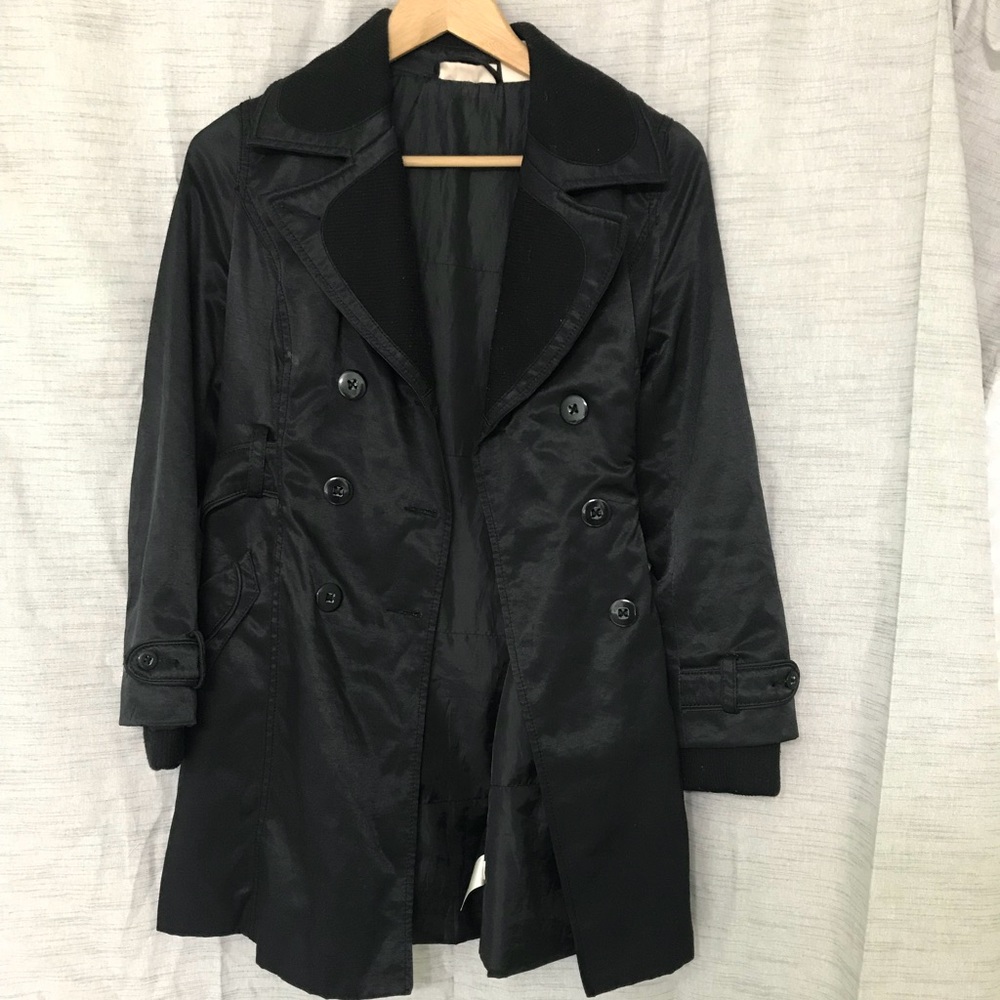 DKNY trench coat black.
